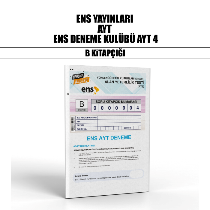 ENS YAYIN YKS AYT DENEME KULÜBÜ SNV 4-B - 25-26